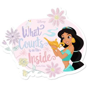 Pura Vida Disney Jasmine What Counts Sticker – Stylish Design, Adhesive Accessory – 3 Inches