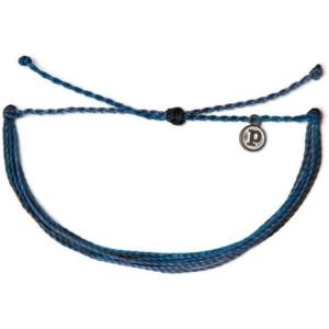 Pura Vida Jewelry Bracelets Muted Bracelet – 100% Waterproof and Handmade w/Coated Charm, Adjustable Band(Deep Blue Sea)