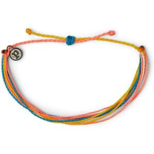 Pura Vida Jewelry Bracelets Muted Bracelet – 100% Waterproof and Handmade w/Coated Charm, Adjustable Band(Festival)