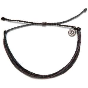 Pura Vida Jewelry Bracelets Muted Bracelet – 100% Waterproof and Handmade w/Coated Charm, Adjustable Band(Midnight Thunder)