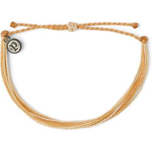 Pura Vida Jewelry Bracelets Muted Bracelet – 100% Waterproof and Handmade w/Coated Charm, Adjustable Band(Sepia)