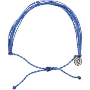 Pura Vida Jewelry Bracelets Solid Bracelet – 100% Waterproof and Handmade w/Coated Charm, Adjustable Band(Solid Marine Blue)