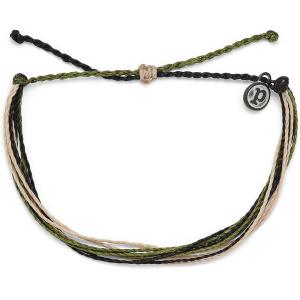 Pura Vida Jewelry Bracelets Solid Bracelet – 100% Waterproof and Handmade w/Coated Charm, Adjustable Band(Strand)