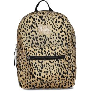 Pura Vida Leopard Mini Daypack Backpack Travel Bag – 400D Polyester, Brand Patch – 12 Liters