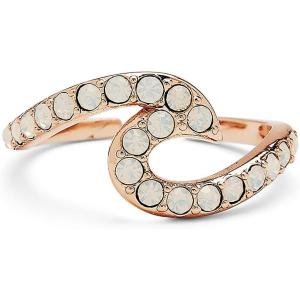 Pura Vida Rose Gold or Silver-Plated Stone Wave Toe Ring w/Opal or Turquoise – Adjustable Ends, Brass Base – One Size(Rose Gold)