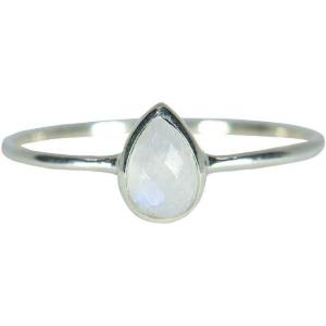 Pura Vida Silver Teardrop Moonstone Ring .925 Sterling Silver Ring, 5-9