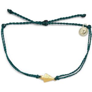 Pura Vida Silver or Gold Antique Arrowhead Bracelet – 100% Waterproof, Adjustable Band – Brand Charm(Teal)