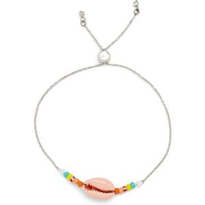 Pura Vida Silver-Plated Candy Pink Cowrie Bracelet – Adjustable Band, Coated Brand Charm – Winterfresh