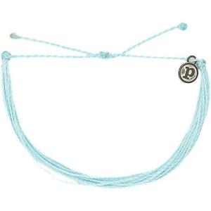 Pura Vida Solid Original Bracelet – Handmade Unisex Bracelets, Adjustable String Bracelet – Stackable Bracelets, 100% waterproof wax-coated strings(Ice Blue)