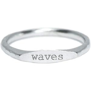 Pura Vida Waves Vibes Stackable Ring – .925 Sterling Silver Band, Brass Base – Sizes 5-9