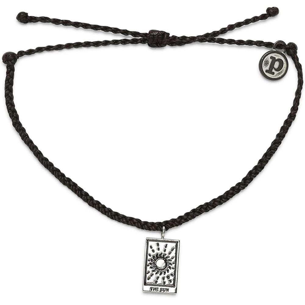 imagePura Vida Bracelet Silver Tarot Charm Bracelet  Adjustable Bracelet with Waterproof Band String Bracelet for Women  Stackable Bracelets Handmade BraceletssSilverSun
