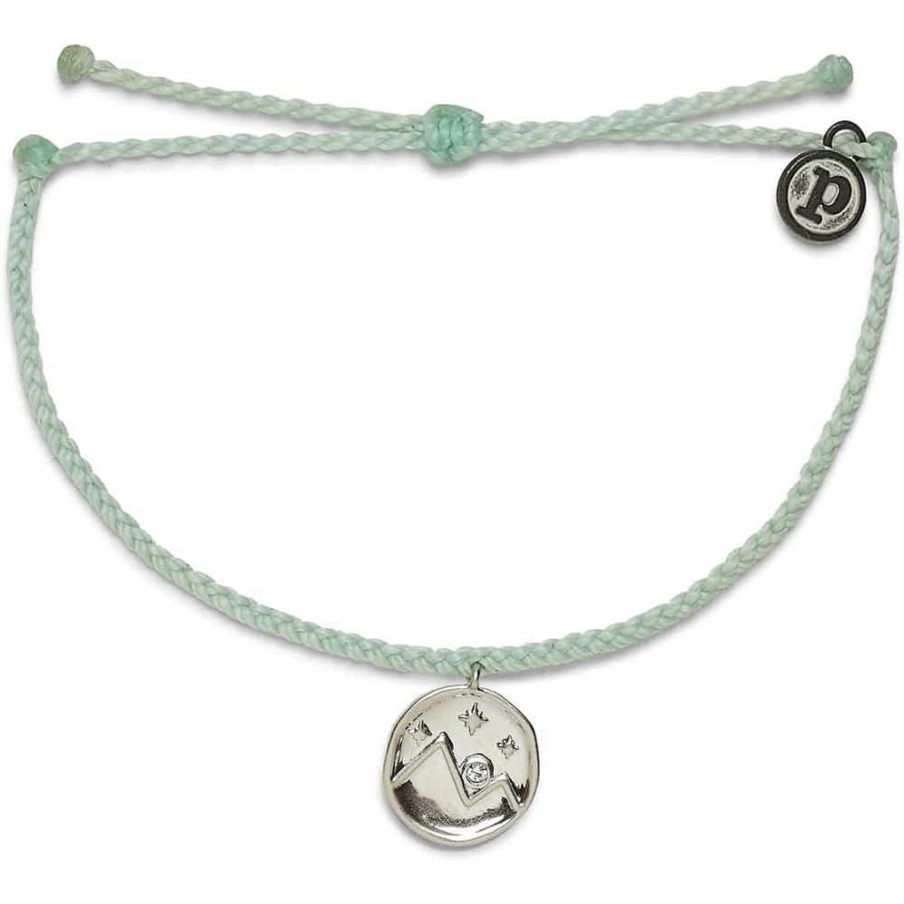 imagePura Vida Bracelet Silver or Gold Crystal Mountain Coin Charm Bracelet  Handmade with Czech Crystal Adjustable with Waterproof Band  Stackable Bracelets Handmade BraceletssWinterfresh