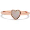 imagePura Vida Rose Gold Heart of Pearl Ring  Mother of Pearl Brass Base Sizes 59