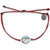 imagePura Vida Silver Reversible Twin Peaks Bracelet  100 Waterproof Adjustable BandDark Red