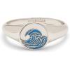 imagePura Vida SilverPlated Make Waves Stackable Signet Ring  Brass Base Stylish Design  Sizes 59