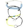 imagePura Vida Bracelets Pack Circle amp Bow Checkerboard Bracelet Stack  Set of 3 Stackable Bracelets for Women Summer Accessories amp Cute Bracelets  Includes 3 String Bracelets