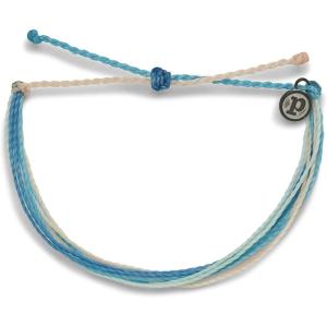 Pura Vida Original Bracelet – Adjustable Band, 100% Waterproof – Plated Brand Charm(Spring Skies)