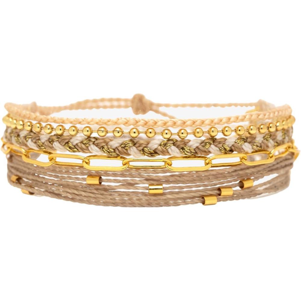 imagePura Vida Bracelet Golden Glow Bracelet Stack 4 Stackable Bracelets for Women