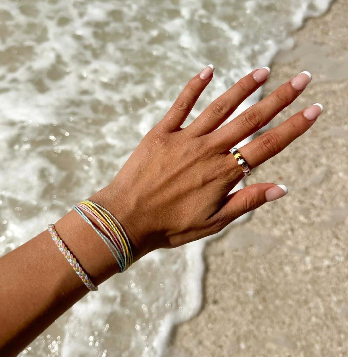 imagePura Vida Boho Turquoise Stud 925 Sterling Silver Ring Size 59yellow gold