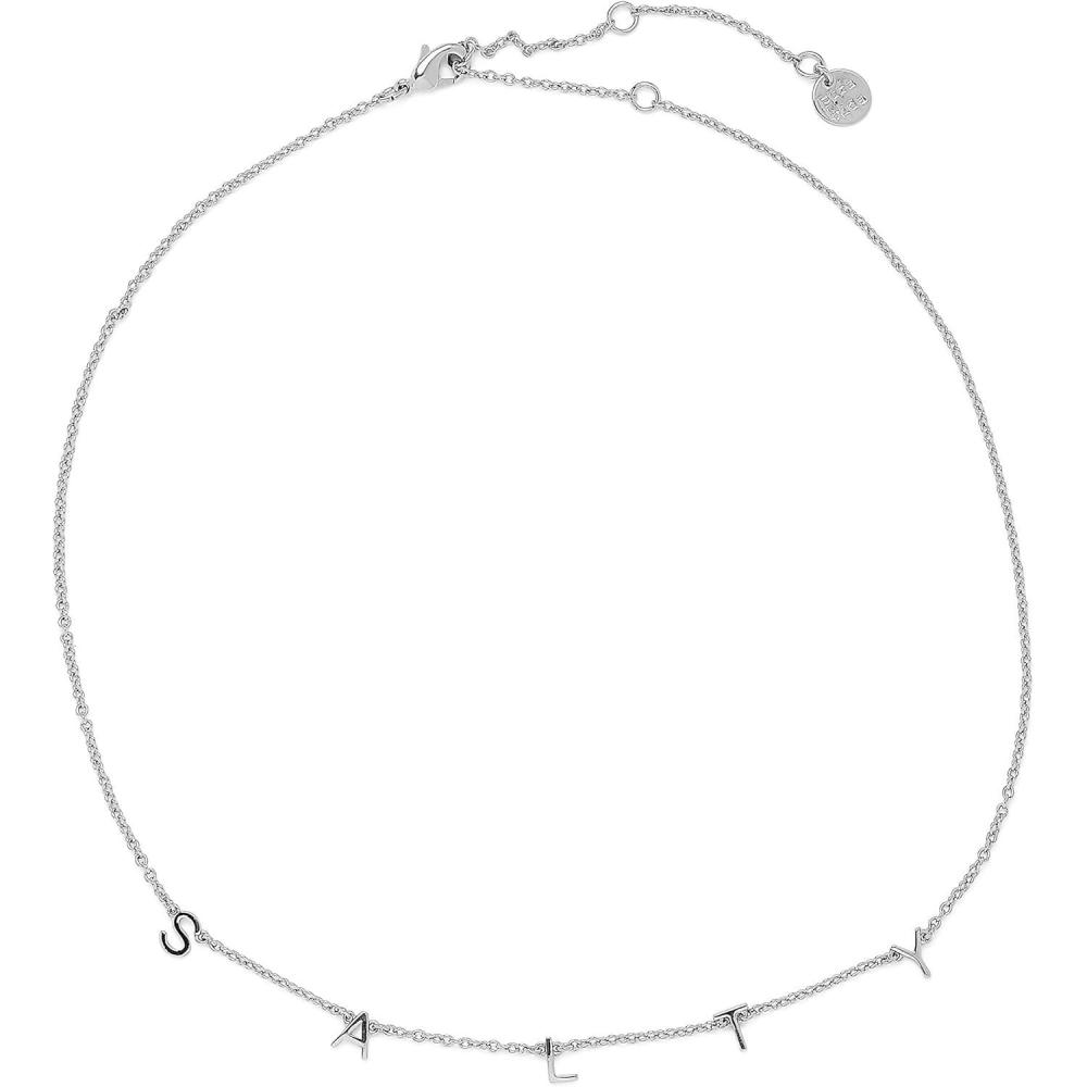 imagePura Vida 14 Silver Salty Letter Charms Choker Necklace  Brand Charm Design  3 Extender