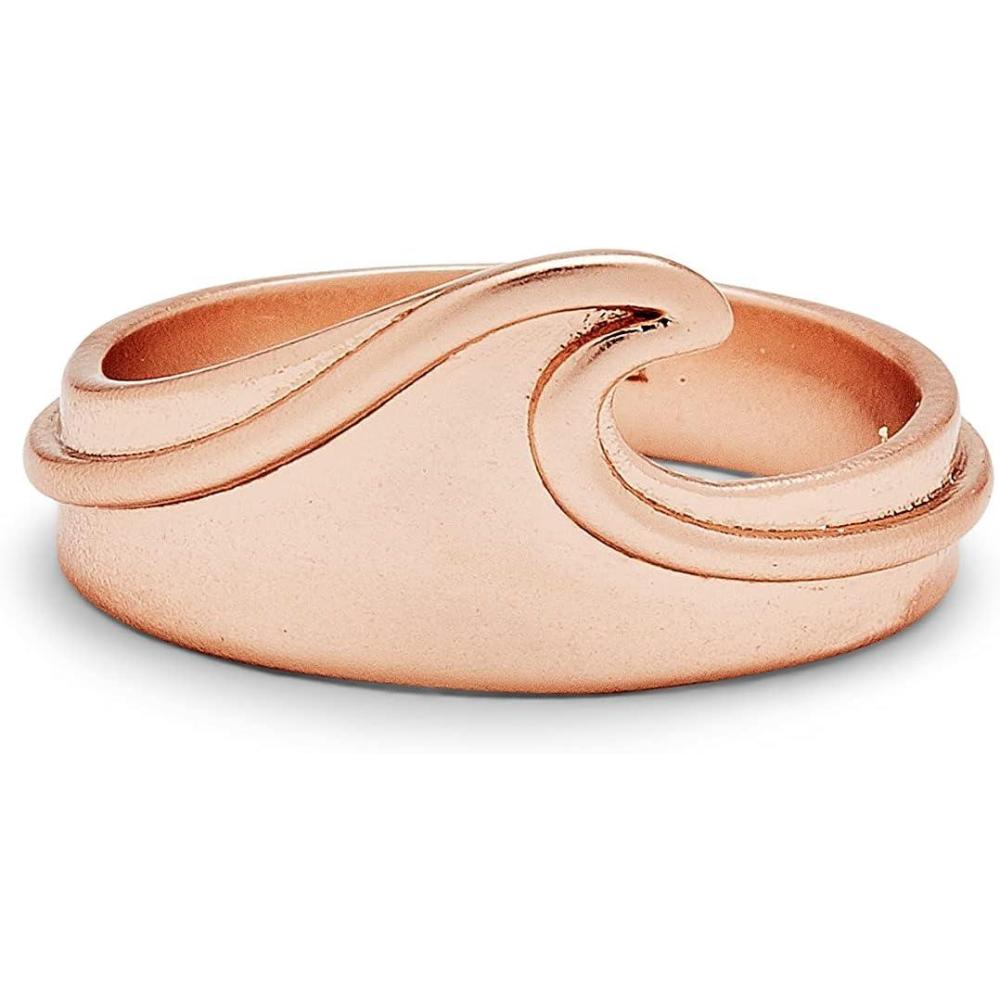 imagePura Vida Rose Gold or SilverPlated Kona Wave Stackable Ring  Brass Base Stylish Design  Size 59Rose Gold