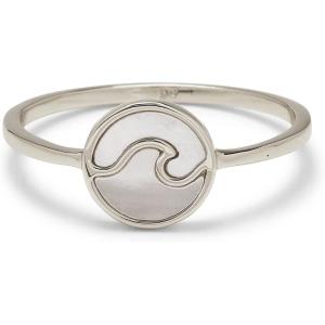 Pura Vida Silver, Rose Gold, or Gold Encinitas Handmade Ring – Mother of Pearl Inlay Ring Jewelry, Brass Base with Rhodium Plating – Cute Rings, Boho Jewelry for Women – Size 5-9(Rose Gold)