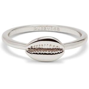 Pura Vida Silver-Plated Cowrie Ring, Brass Base Band Design, Size 5-9