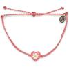 imagePura Vida Daisy Heart Bead Bracelet  Adjustable Band 100 Waterproof Brand Charm  Petal Pink