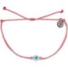 imagePura Vida Silver Plated Eye Bead Charm Bracelet  Adjustable Band 100 WaterproofPetal Pink