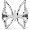imagePura Vida Rose Gold or Silver Plated Butterfly Kiss Ring  Brass Base Band Stackable Accessory  Size 59Silver