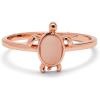 imagePura Vida Rose GoldPlated Sea Turtle Ring  Sterling Silver Band Design  Sizes 59