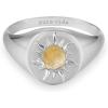 imagePura Vida SilverPlated Celestial Sun Signet Ring wCitrine Stone  Brass Base Rhodium Plating  Size 59