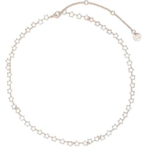 Pura Vida 14″ Silver or Rose Gold Seeing Stars Choker Necklace – Brand Charm, 3″ Extender(Rose Gold)
