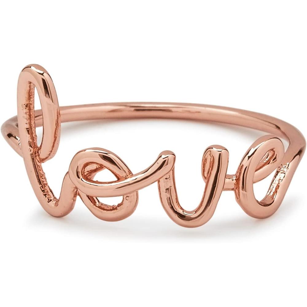 imagePura Vida Rose Gold Plated Love Wire Wrap Ring  Brass Base Band Stylish Design  Size 59
