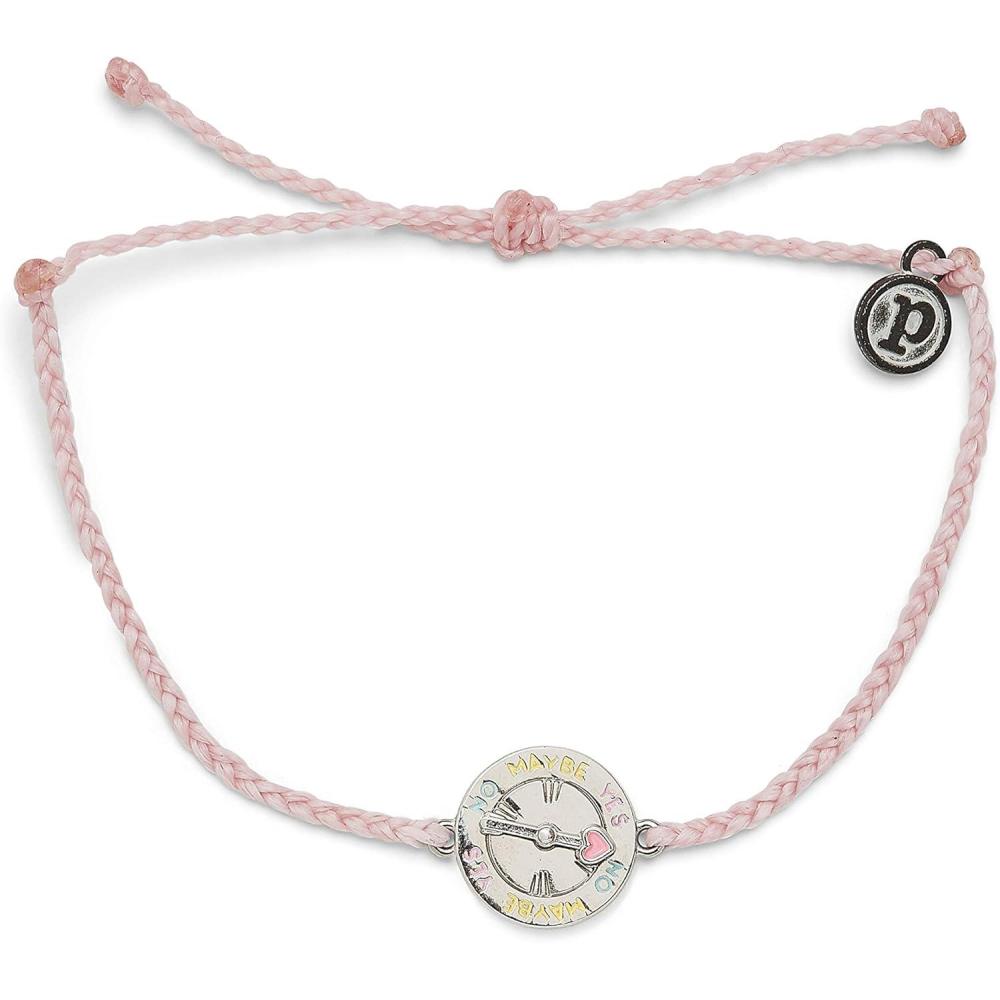 imagePura Vida Silver or Gold Spinner Bracelet  100 Waterproof Adjustable Band  Plated Brand CharmSilver  Baby Pink