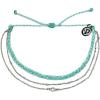 imagePura Vida Silver or Rose GoldPlated Satellite Chain Bracelet  Adjustable Band Coated Brand CharmSilver  Seafoam