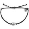 imagePura Vida SilverPlated Lock Charm Bracelet wRhinestone  Adjustable Band Brand Charm  Black