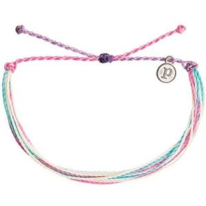 Pura Vida Jewelry Bracelets – 100% Waterproof and Handmade w/Coated Charm, Adjustable Band(Rose Quartz)