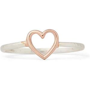 Pura Vida Silver-Plated Open Heart Ring – .925 Sterling Silver Band Design – Sizes 5-9