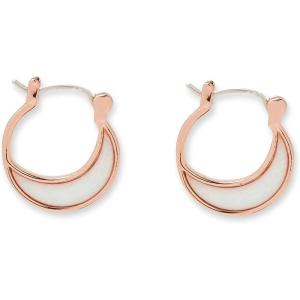 Pura Vida Gold Opal Crescent Hoop Earrings – Handmade Earrings with Resin Opal, Boho Earrings – Sterling Silver Earrings for Women, Statement Earrings for Women, Boho Jewelry for Women – 1 Pair