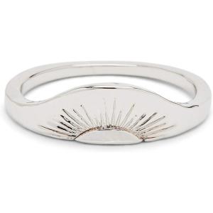 Pura Vida Silver Rising Sun Ring – Brass Base Band, Rhodium Plating – Sizes 5-9