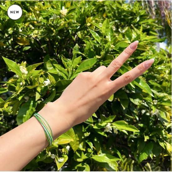 imagePura Vida Bracelets Gift Good Luck Card Friendship Charm Bracelet Stack Green