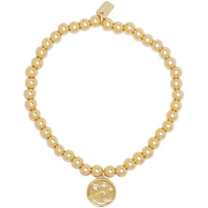 imagePura Vida Bracelet Gold Wave Metal Charm Bracelet Beaded Bracelet with Stretchable Cord String Bracelet for Women Stackable Bracelets Handmade Braceletss One Size