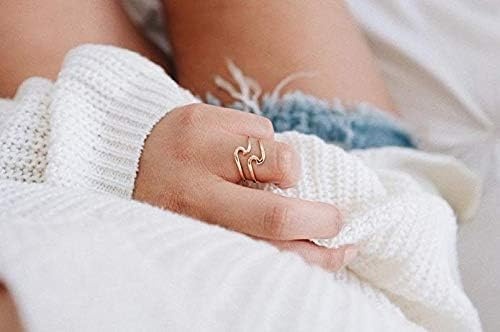 imagePura Vida Rose Gold Coated Wave Ring Gold Plated 925 Sterling Silver Size 8