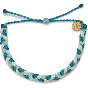 Pura Vida Drift Multicolor Braided Bracelet – Adjustable Band, 100% Waterproof – Plated Brand Charm
